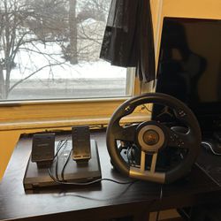 Steering Wheel With Pedals 