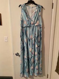 XXL blue floral dress