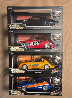 Selling Brand New Jada Fast & Furious 25th Anniversary 1:18 Scale Set