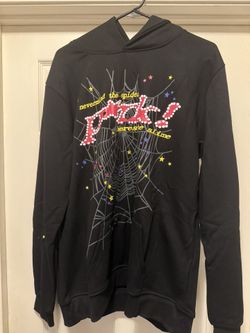 Black & Multi-colored Nevermind The Spider Hoodie