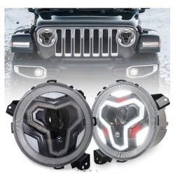 9” Inch Round Headlights Fit Jeep Wrangler JL Or Gladiator 