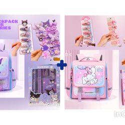 Sanrio Kuromi And My Melody Back to School Backpack Bundle Lots 