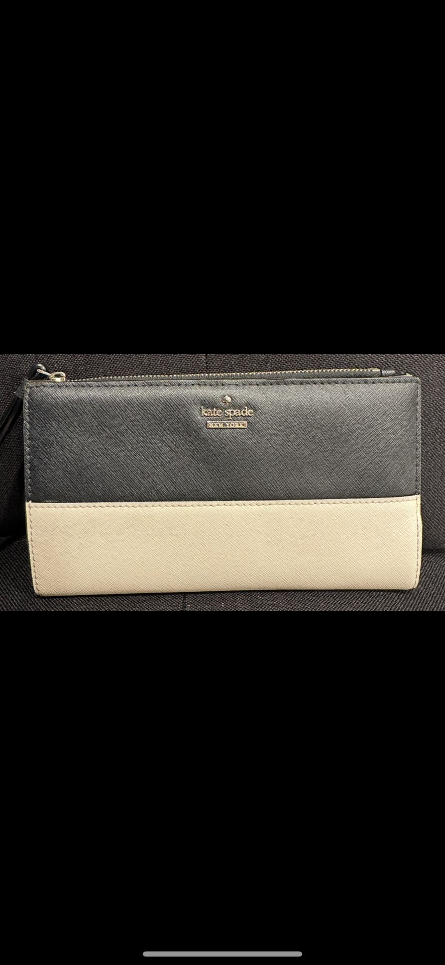 Kate Spade Cameron Street Staci Slim Bifold Card Wallet Warm Beige Multi