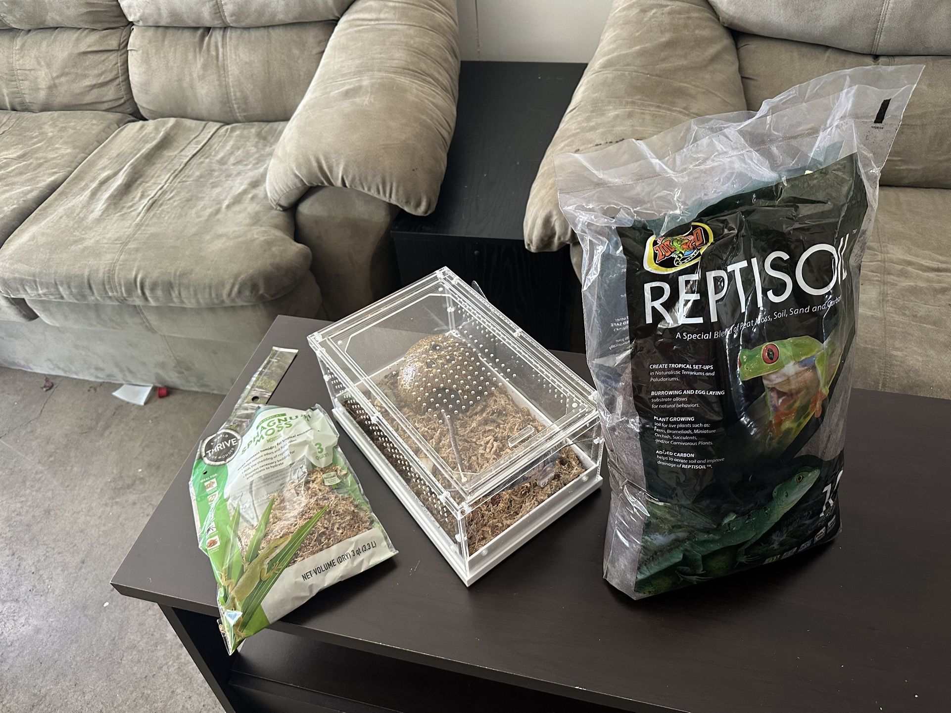 Small Reptile Or Spider Habitat With Heating Pad