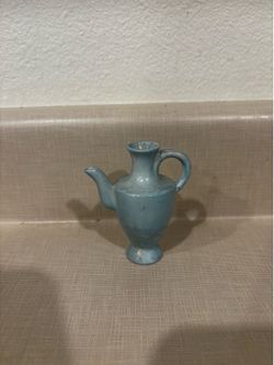 Small 3” coffee pot blue