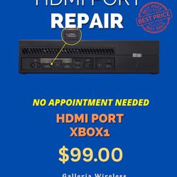 HDMI Port Xbox1 Repair Only $99