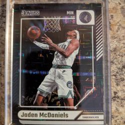 Panini Donruss Black Choice Jaden McDaniels 1 of 1 