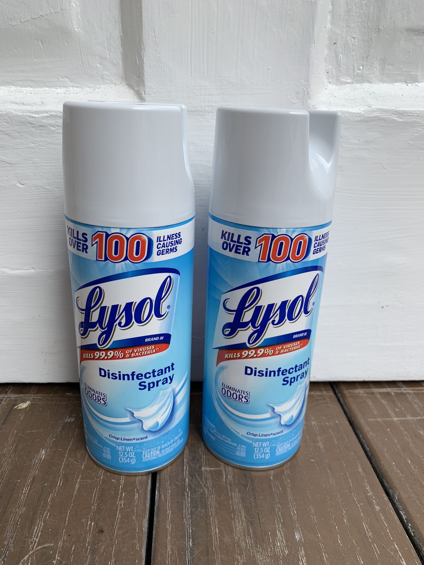 (2) 12.5oz Lysol Disinfectant Spray brand new This is for 2 cans, brand new