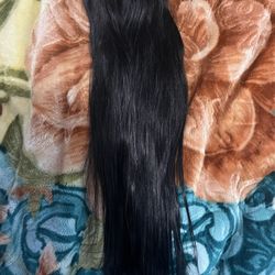 Human Hair Extension 20 Inch Jet Black 