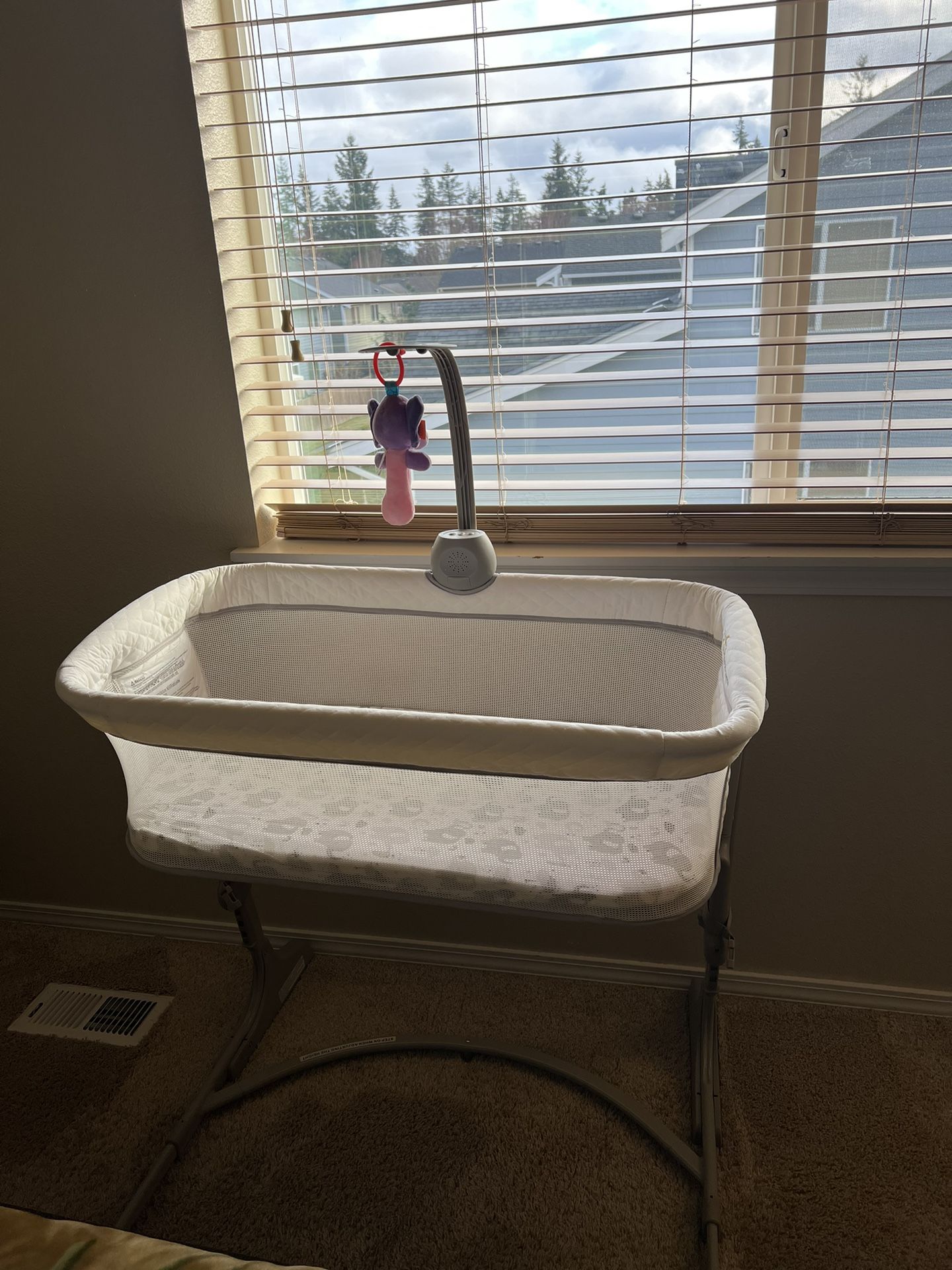 Arm's Reach Versatile Co Sleeper Bedside Bassinet Featuring Height