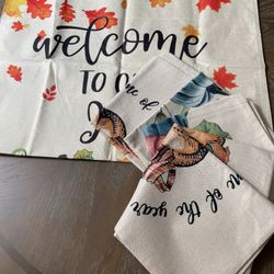 Welcome To Our Patch Fall House Flag 28X40” Double Sided Seasonal Holiday Autumn decor & Pillow Pumpkin Pillow Cover