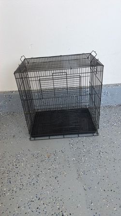 Black Wire Pet Crate with Tray