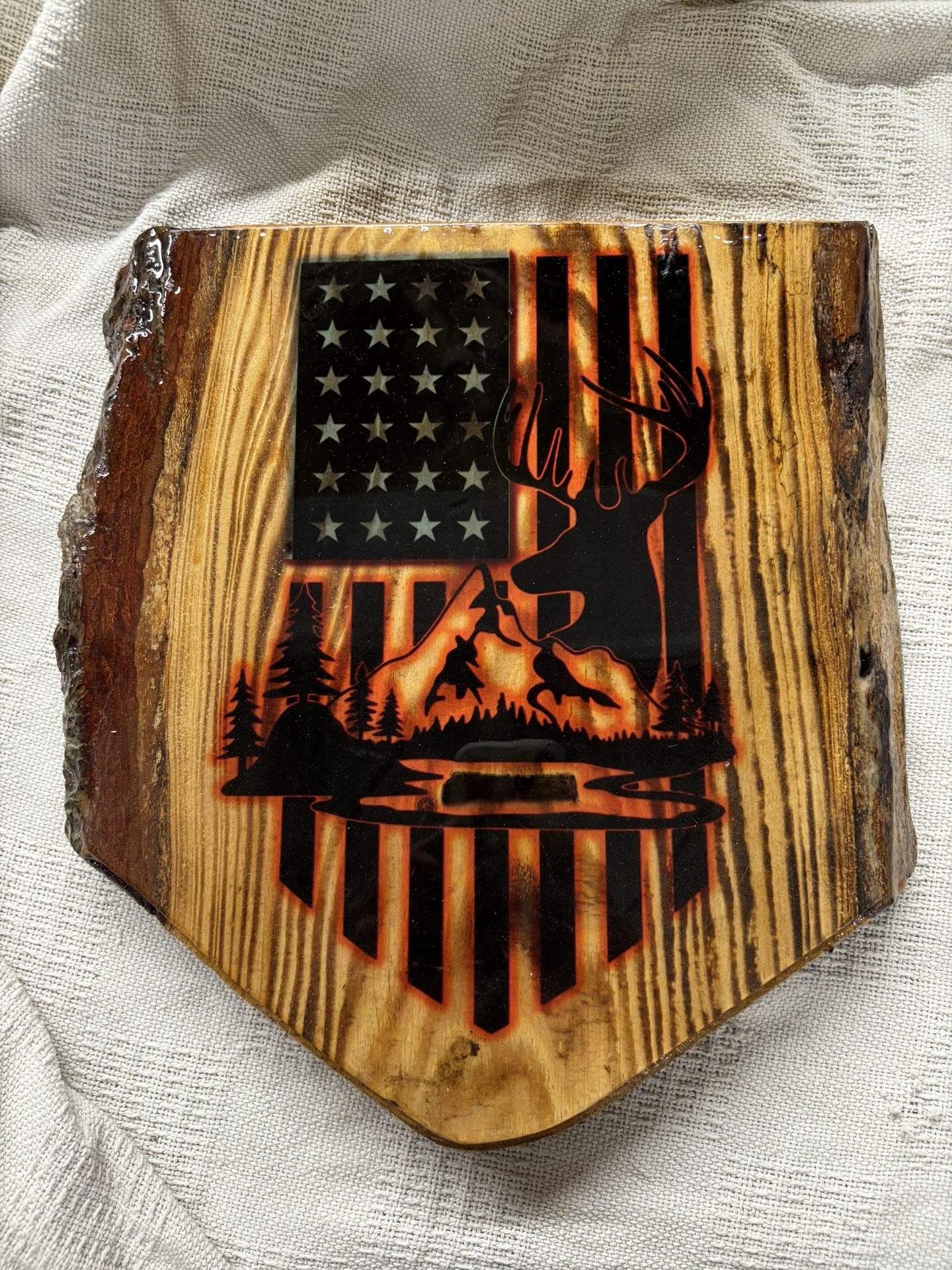 Silver Maple. Live Resin. Hunting Plaque.