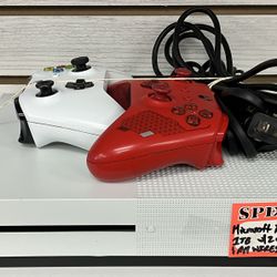 Microsoft XBOX ONE S 1TB W/ 2 Controllers & All Wires 