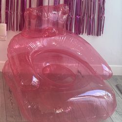 Inflatable Pink Gummy Bear Chair 
