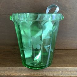 Depression Glass Ice Bucket