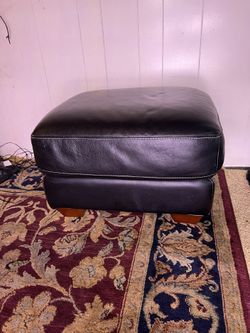 Leather Ottoman