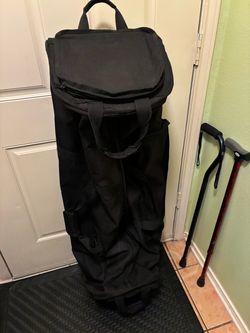 $50-Large Rolling Kaces Black Drum Bag etc