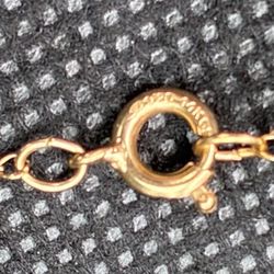 16” Length - 14 Kt Gold Fill Necklace With Jewel Studded Owl Pendant 