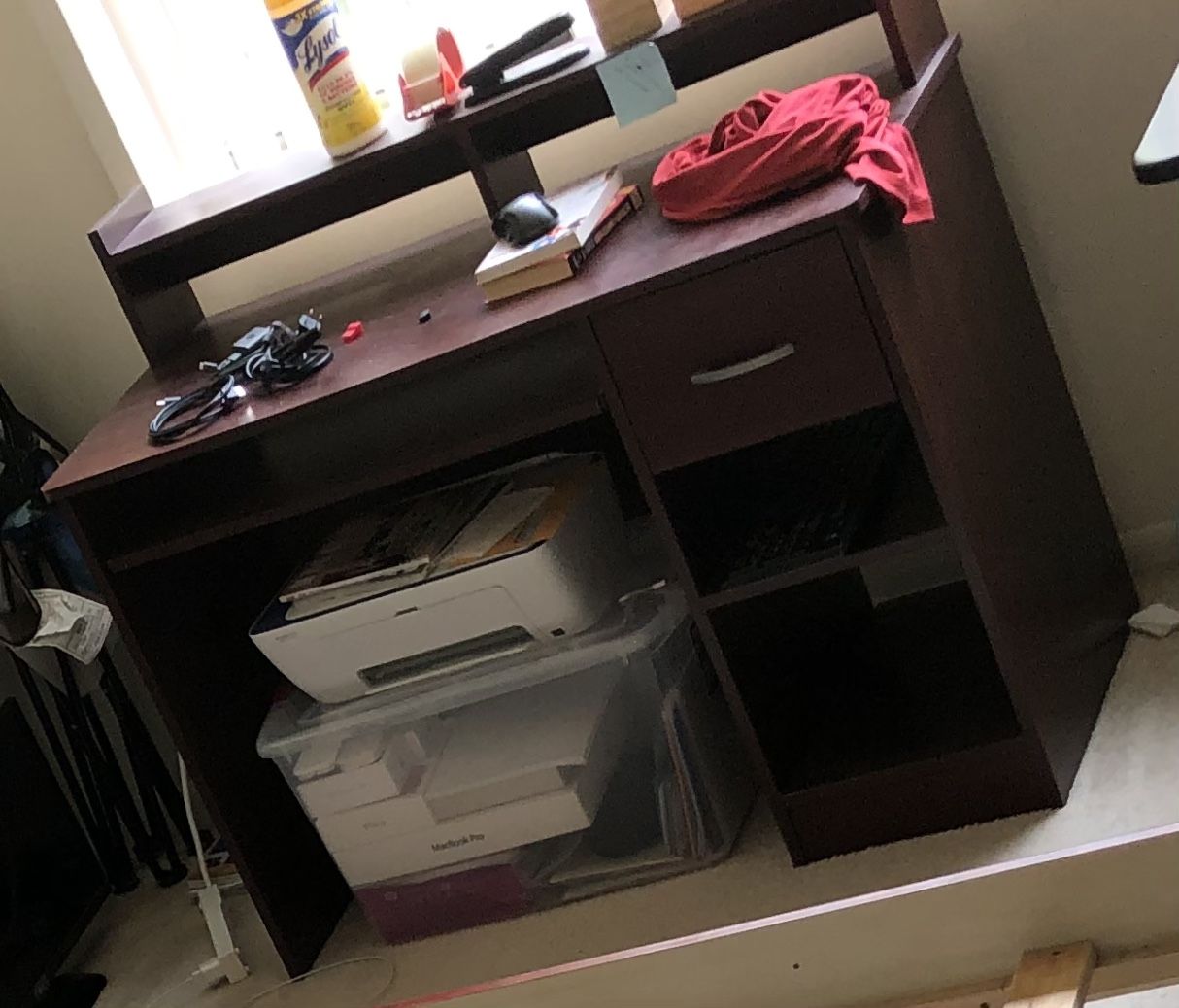 Computer Desk (includes Hutch+Keyboard Tray+Drawer+Shelves) for sale