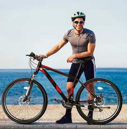 26 Inch Mountain Bike with 21-Speed Adult Bikes, Double Disc Brake. High Carbon Steel Frame