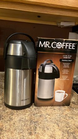 MR. COFFEE  2.3 Qt. (2.2L)  PUMP POT  Stainless Steel