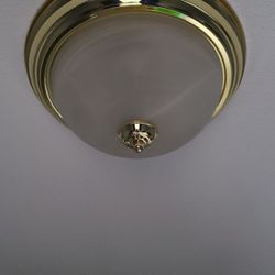 2 Gold Tone Ceiling Lights