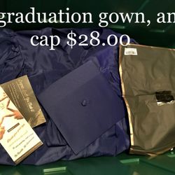 Adult Blue Graduation, Cap, And Gown $28.00 