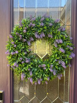 Artificial Lavender Greenery Wreath