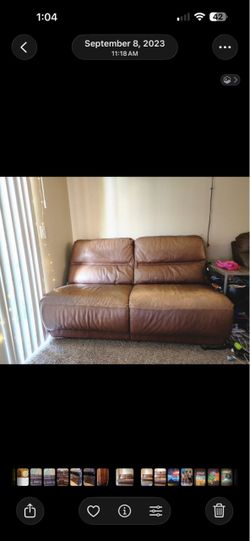 Free Middle section of a leather sectional