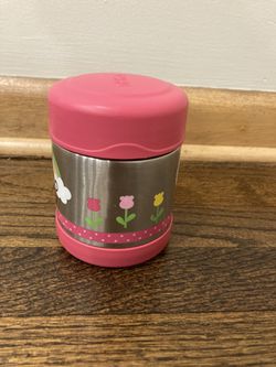 USED Hello Kitty THERMOS FUNTAINER 10 Oz Stainless Steel Pink Food