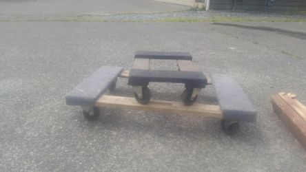 2 low profile roller carts
