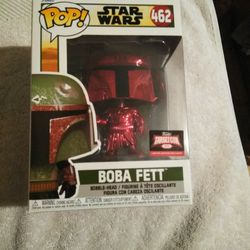 Funko Pop Star Wars Boba Fett Red Chrome #462 Target.Con 2022 Limited Edition. 