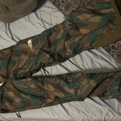 Camo North Face ski pants 