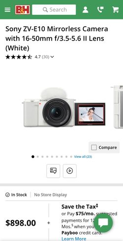 Sony zv-e10 camera and 16-50mm pz lens