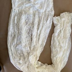 Maternity Gown Lace Sheer