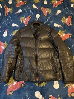 Winter warm leather jacket size 52