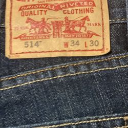 New never Worn Levi 514 Blue Jeans W34 L30