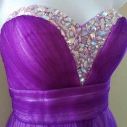 La Femme Purple Evening  Dress Size O. 