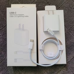 Iphone Fast Charge Set 6 Feet Cable And Cube 20 Watts.  10$