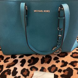 MK big Purse Turquoise 