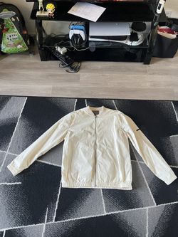 Cream/Tan Lightweight Bomber Jacket Full-Zip Men’s 