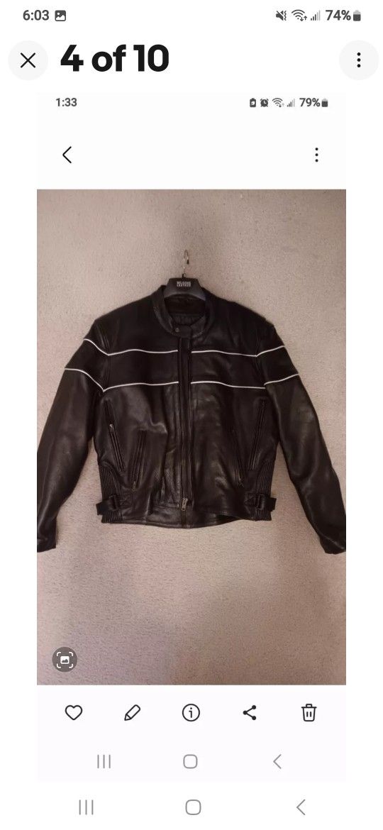 Men's Leather Bomber Jacket
