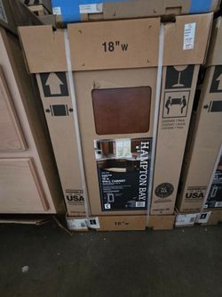 Hampton Bay Hampton Cognac 18 in. Wall Cabinet