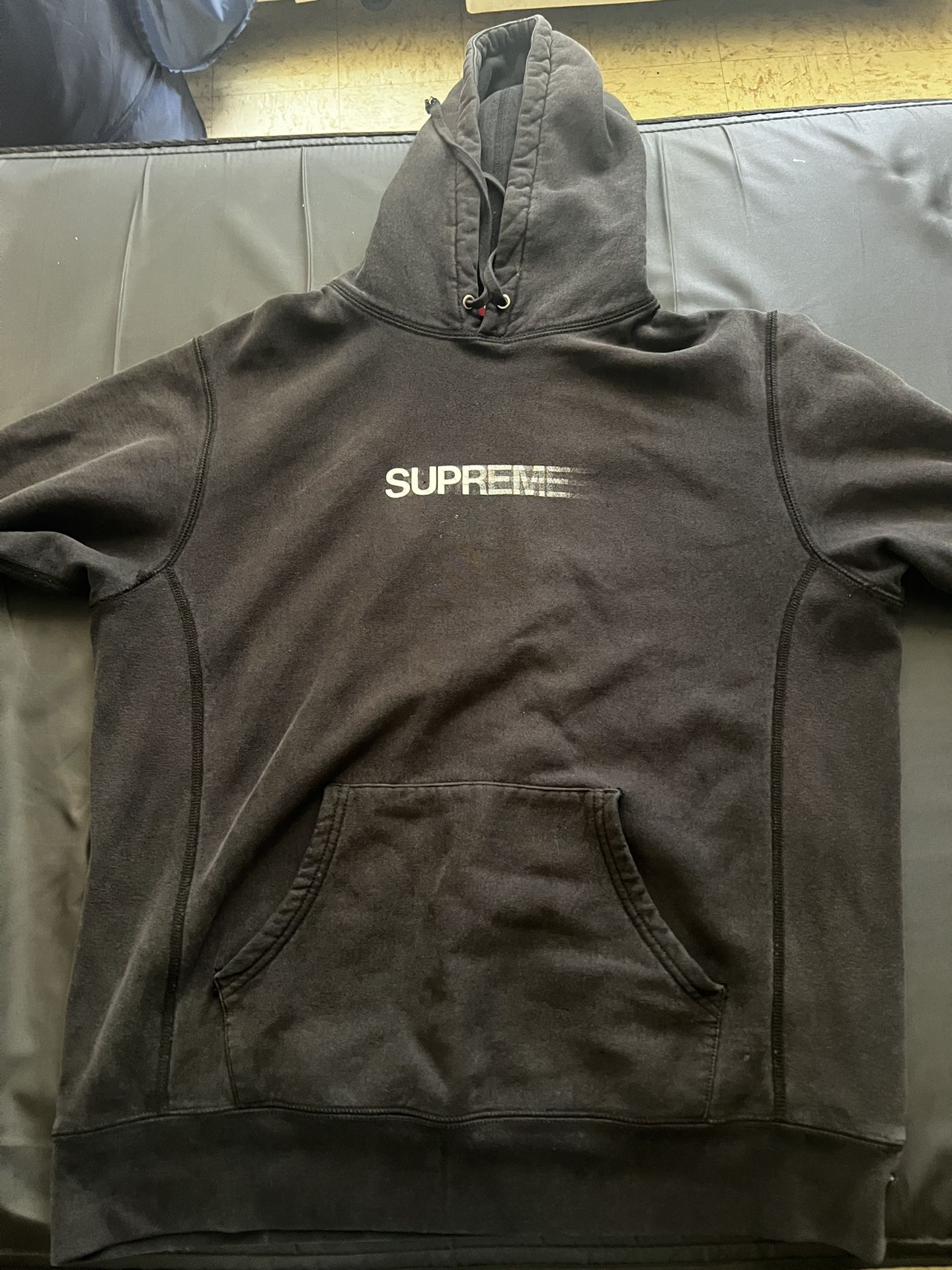 Supreme motion logo hoodie Black large