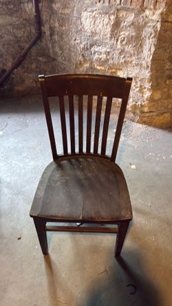 Vintage wood colonial chair made in chicago