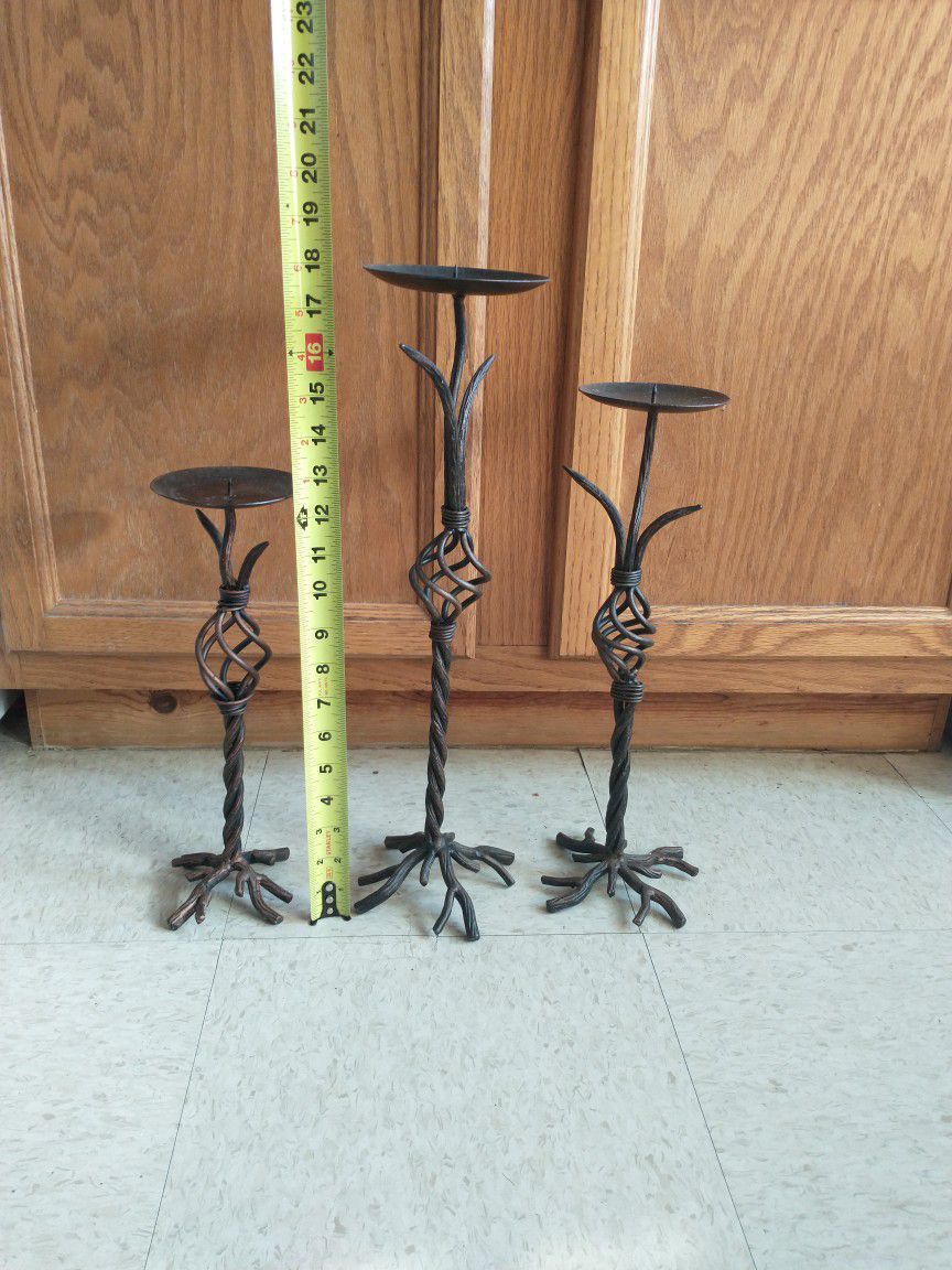 Candle Holder , Mix Of Bronze And Black Color