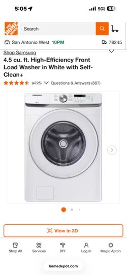 samsung washer front load