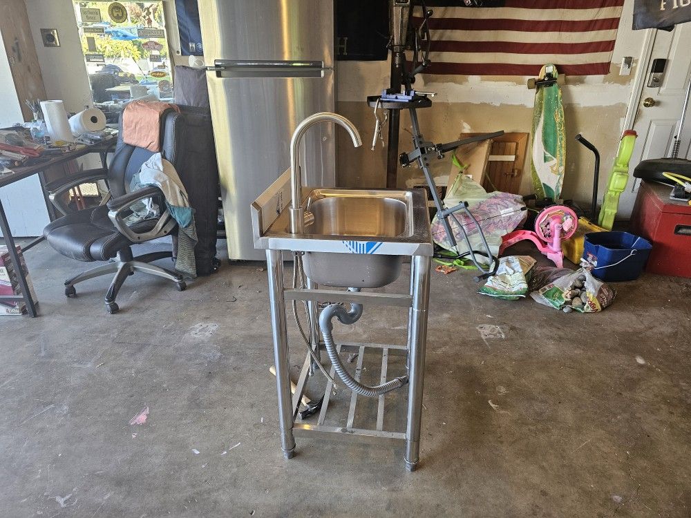 Stainless Steel Sink With Faucet Never Used.