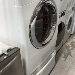 LG Frontload Washer With Pedestal